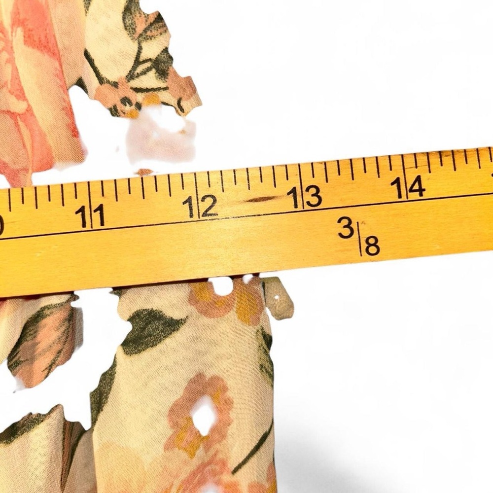 Lulu's Pink and Cream Floral Midi Dress - Picture 5 of 9